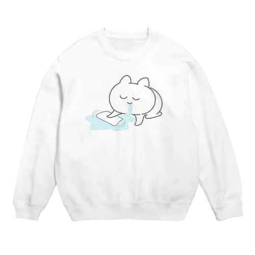 よだれふいておきますね Crew Neck Sweatshirt