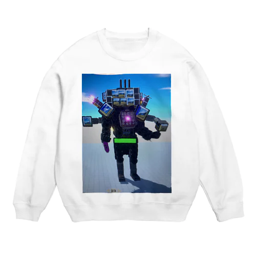 アップグレード・タイタンラージテレビマン Crew Neck Sweatshirt