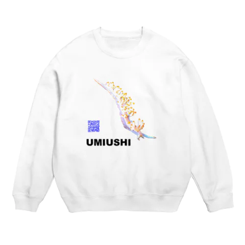 ウミウシ 011 黒文字 Crew Neck Sweatshirt