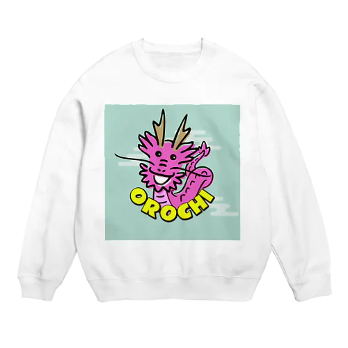 石見神楽_八岐大蛇@hotpink Crew Neck Sweatshirt