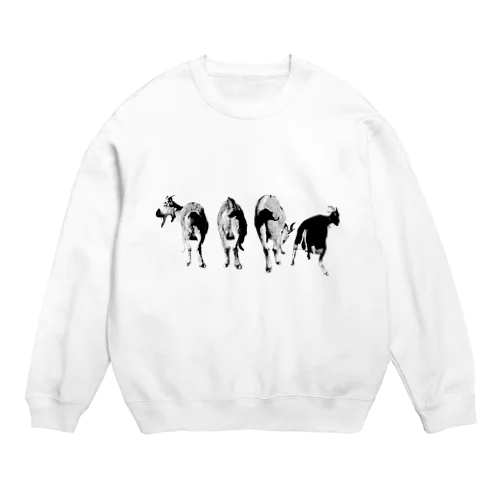 ヤギのおしり Crew Neck Sweatshirt