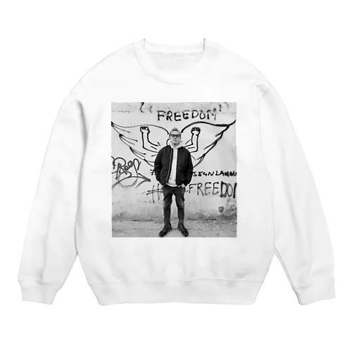 インドの自由の壁 モノクロver. Crew Neck Sweatshirt