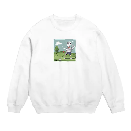 面白ゴルファー Crew Neck Sweatshirt