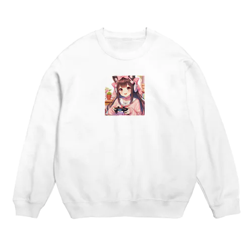 ゲーム女子 Crew Neck Sweatshirt