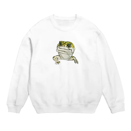 ヒョウモントカゲモドキ（かなへびくん） Crew Neck Sweatshirt