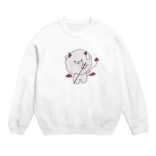 デビルもちふわ犬 Crew Neck Sweatshirt