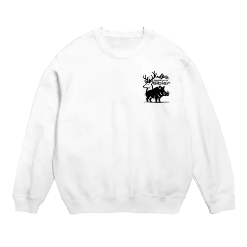 ASAKURA Gibier ロゴマスコットアイテム　下地クリアタイプ Crew Neck Sweatshirt