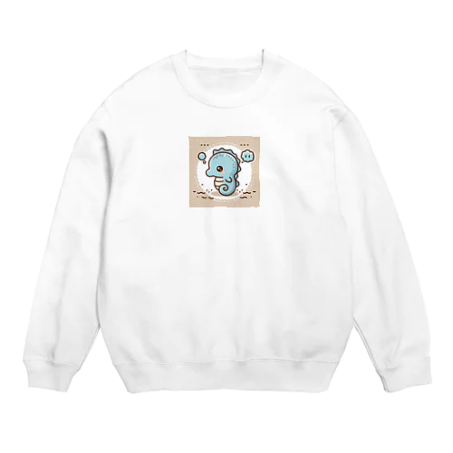 かわいいタツノオトシゴ４ Crew Neck Sweatshirt