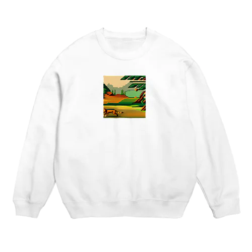 ドット柄の世界「野生の王国」グッズ Crew Neck Sweatshirt