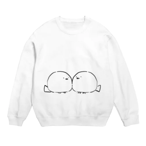 ゆるっとカラス『むぎゅっと』シンプル Crew Neck Sweatshirt