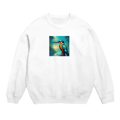 カラフルカワセミくん Crew Neck Sweatshirt