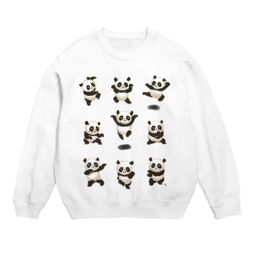 功夫のパンダちゃん Crew Neck Sweatshirt