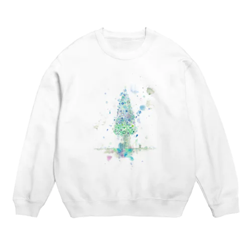 葉車-雪つもるもみの木- Crew Neck Sweatshirt