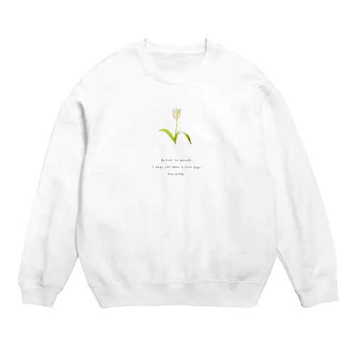 虹色チューリップ Crew Neck Sweatshirt