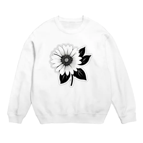 モノクロマーガレット Crew Neck Sweatshirt