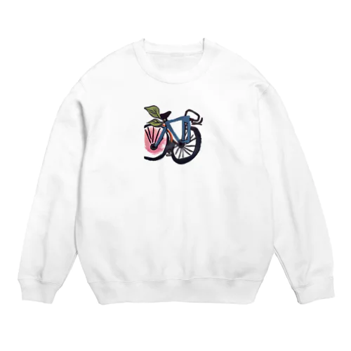 自転車イラスト Crew Neck Sweatshirt