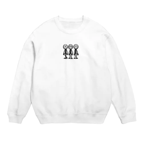 線人くん(3人ver) Crew Neck Sweatshirt