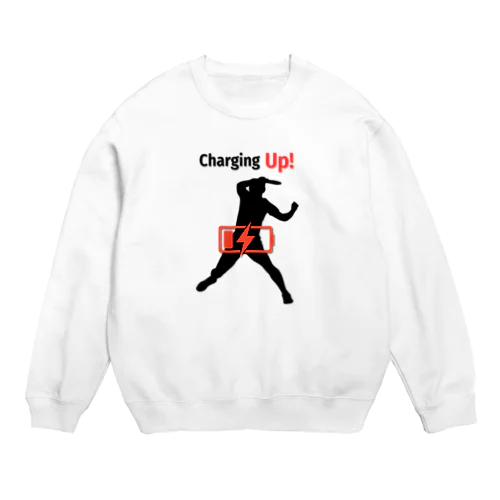 Charging Up　卓球 Crew Neck Sweatshirt