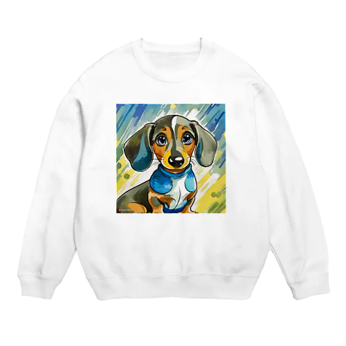 ダイナミック・ダックスフントくん Crew Neck Sweatshirt