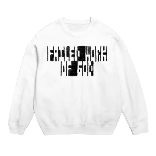 神様の失敗作/黒字 Crew Neck Sweatshirt