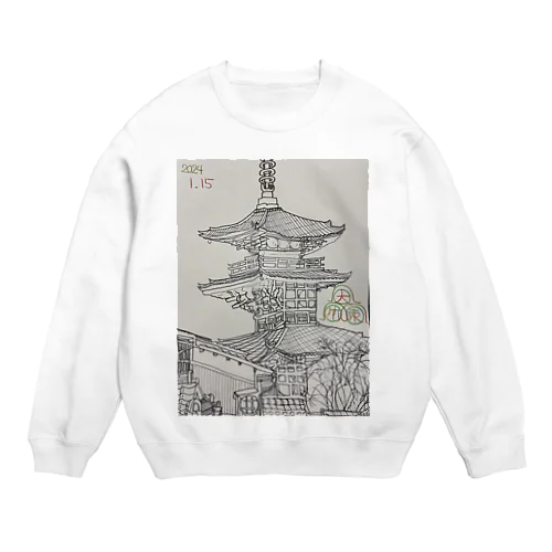 清水寺 Crew Neck Sweatshirt