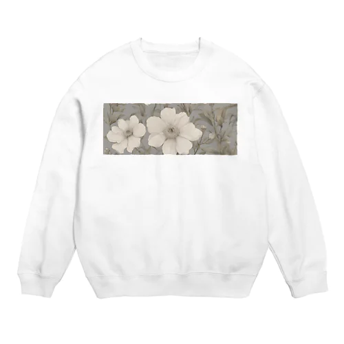 淡い花柄のグッズ Crew Neck Sweatshirt