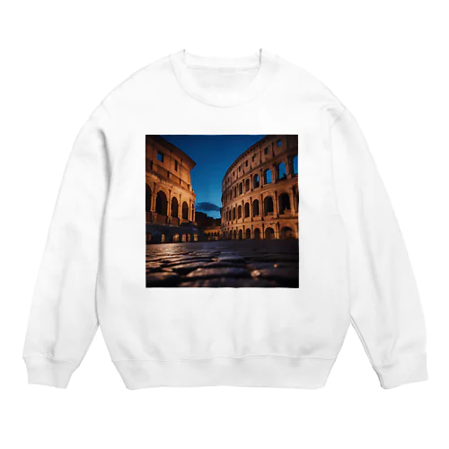 夕闇に染まるコロッセオの風景 Crew Neck Sweatshirt