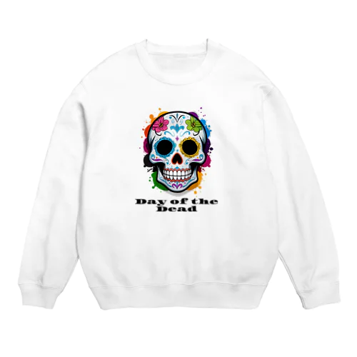 Day of the Dead スカル Crew Neck Sweatshirt