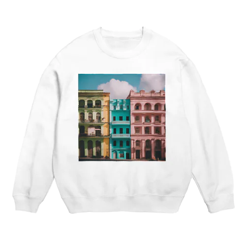 イタリアのカラフルな街並み Crew Neck Sweatshirt