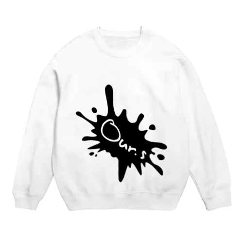 Our.s とびちるビックインク風ロゴ Crew Neck Sweatshirt