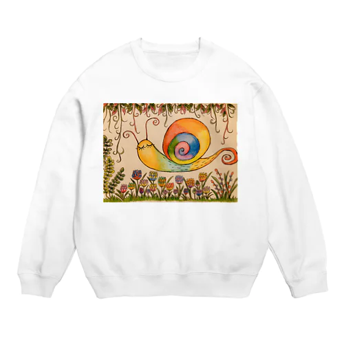 カラフルなかたつむり Crew Neck Sweatshirt