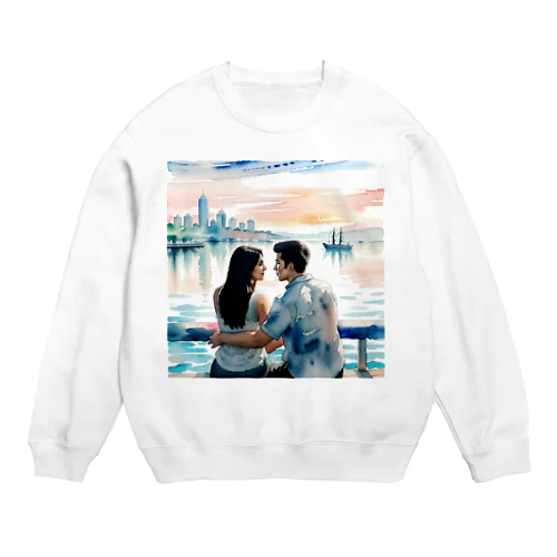 ラブロマンスのカップル Crew Neck Sweatshirt