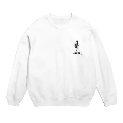 ハイビスカスのフラダンサー Crew Neck Sweatshirt