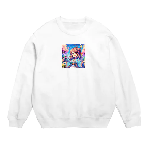 Colorful girl / type1 Crew Neck Sweatshirt