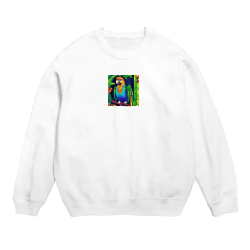 🌈スパンコールオウム Crew Neck Sweatshirt