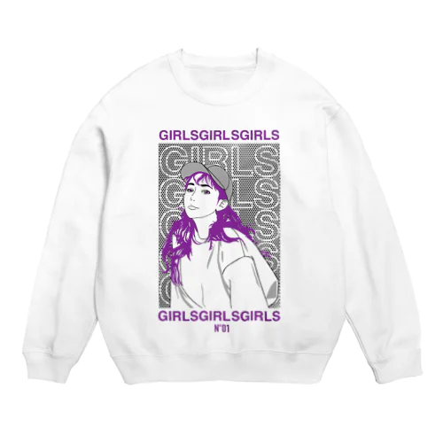 Girls Girls Girls N°01 type-B Crew Neck Sweatshirt