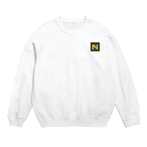 N bear レトロなきいろグレー Crew Neck Sweatshirt