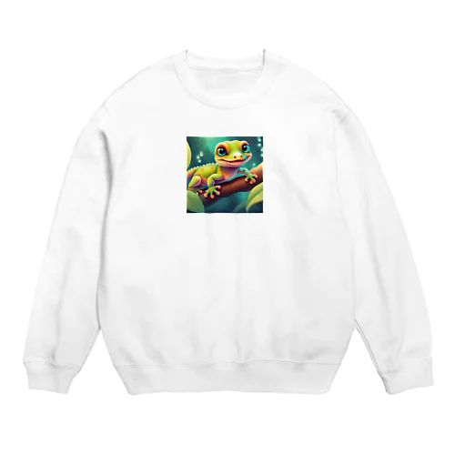 可愛いヤモリ Crew Neck Sweatshirt