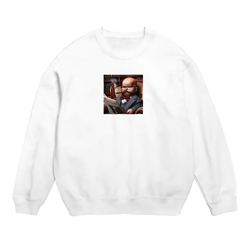 貫禄のあるヒゲの赤ちゃん Crew Neck Sweatshirt