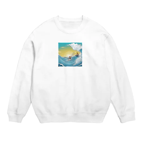 ハワイ　サーフィン Crew Neck Sweatshirt