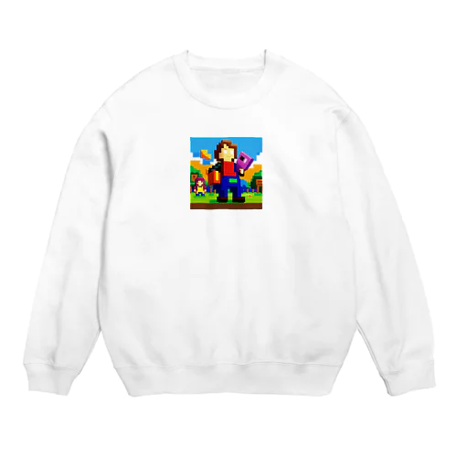 ドット君冒険の始まり Crew Neck Sweatshirt