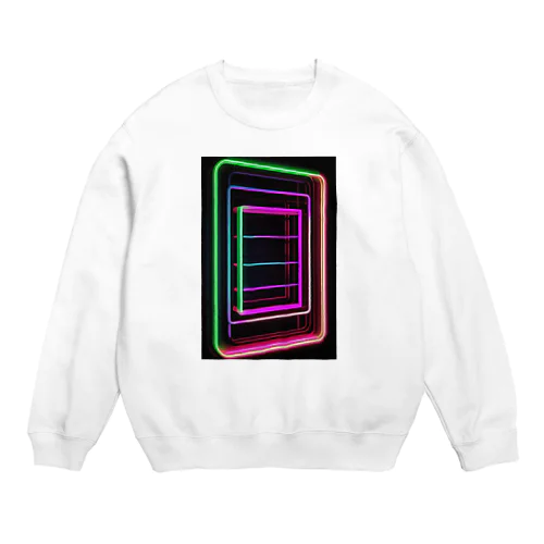 Abstract_Neonsign Crew Neck Sweatshirt