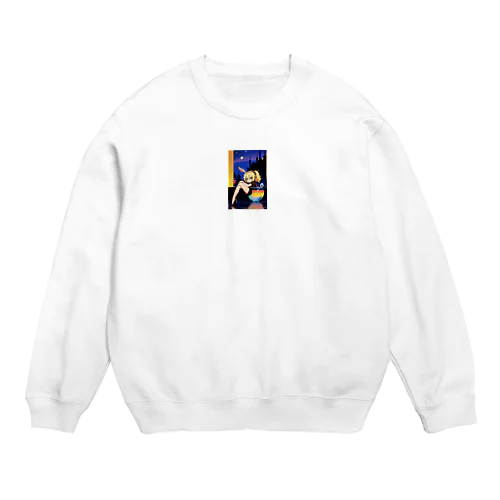 片うさ耳少女 Crew Neck Sweatshirt