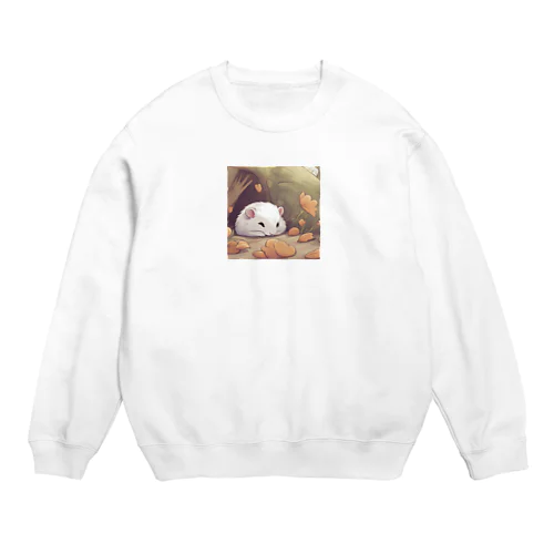 寝ているハムスター Crew Neck Sweatshirt