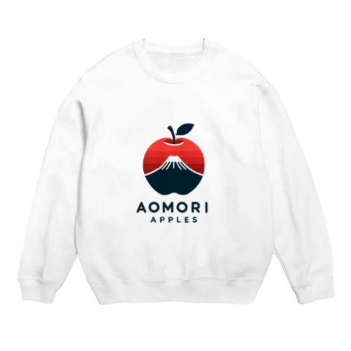 あおもりりんごと岩木山 Crew Neck Sweatshirt