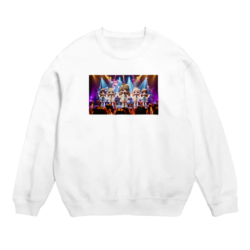 ライブで歌う天使たち Crew Neck Sweatshirt