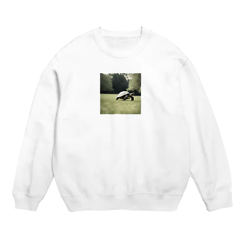 ４、カメのお散歩 Crew Neck Sweatshirt