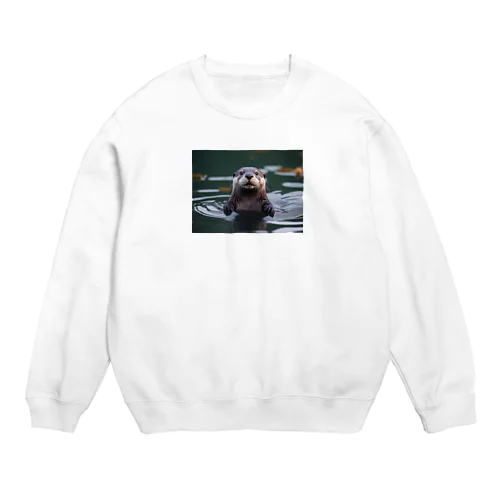 カワウソのパーくん Crew Neck Sweatshirt