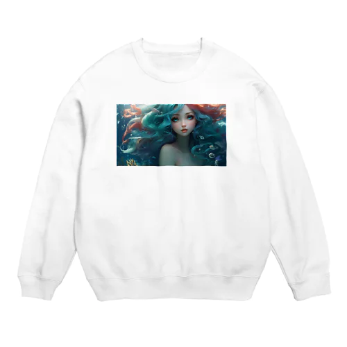 Mint mermaid Crew Neck Sweatshirt