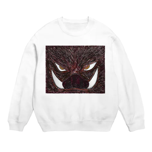 イノシシ Crew Neck Sweatshirt